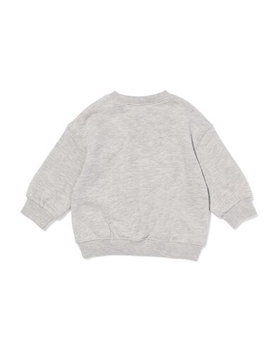 Babypullover aus Sweatstoff, Maus graumeliert graumeliert - 33107080GREYMELANGE - HEMA