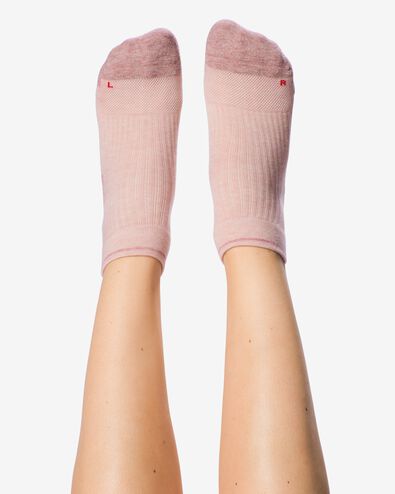 chaussettes de randonn&eacute;e trois-quarts femme m&eacute;lange de laine - 2 paires gris chin&eacute; gris chin&eacute; - 4420150GREYMELANGE - HEMA