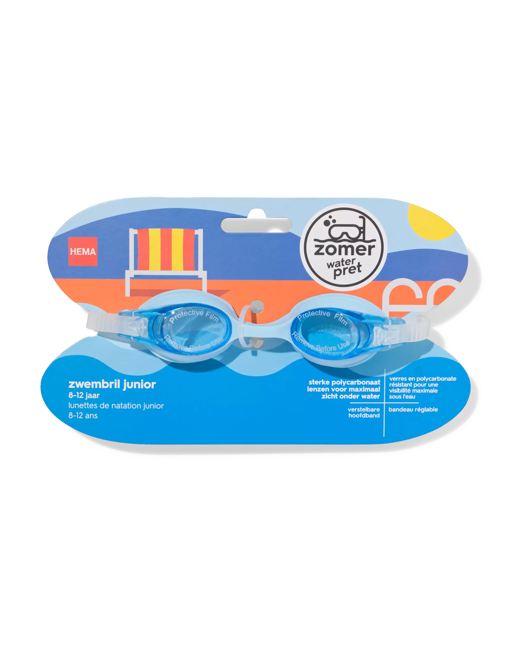 lunettes de natation 8-12 ans bleu