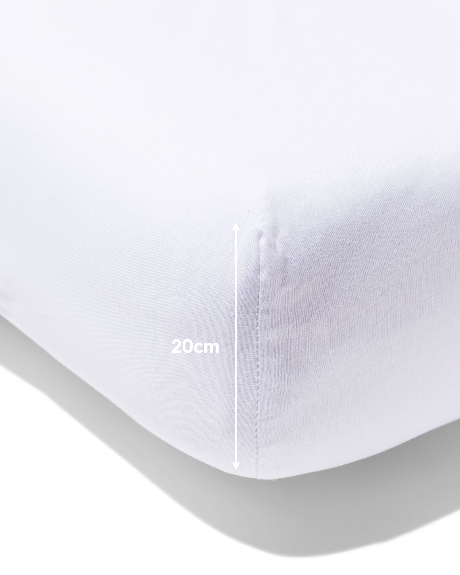 drap-housse 80x200cm coton blanc  - 5190002 - HEMA