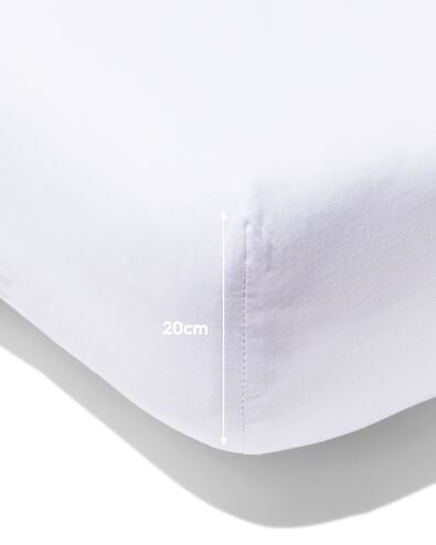drap-housse 80x200cm coton blanc  - 5190002 - HEMA