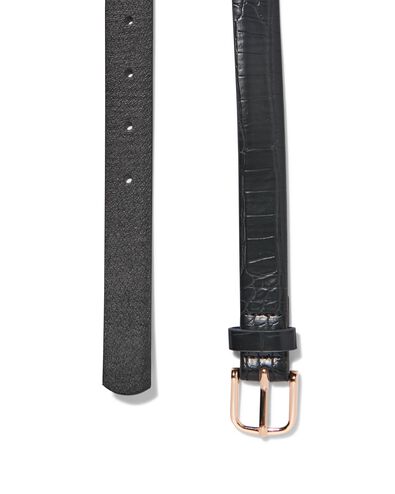 ceinture femme &agrave; imprim&eacute; animal 2,3cm noir noir - 16360150BLACK - HEMA