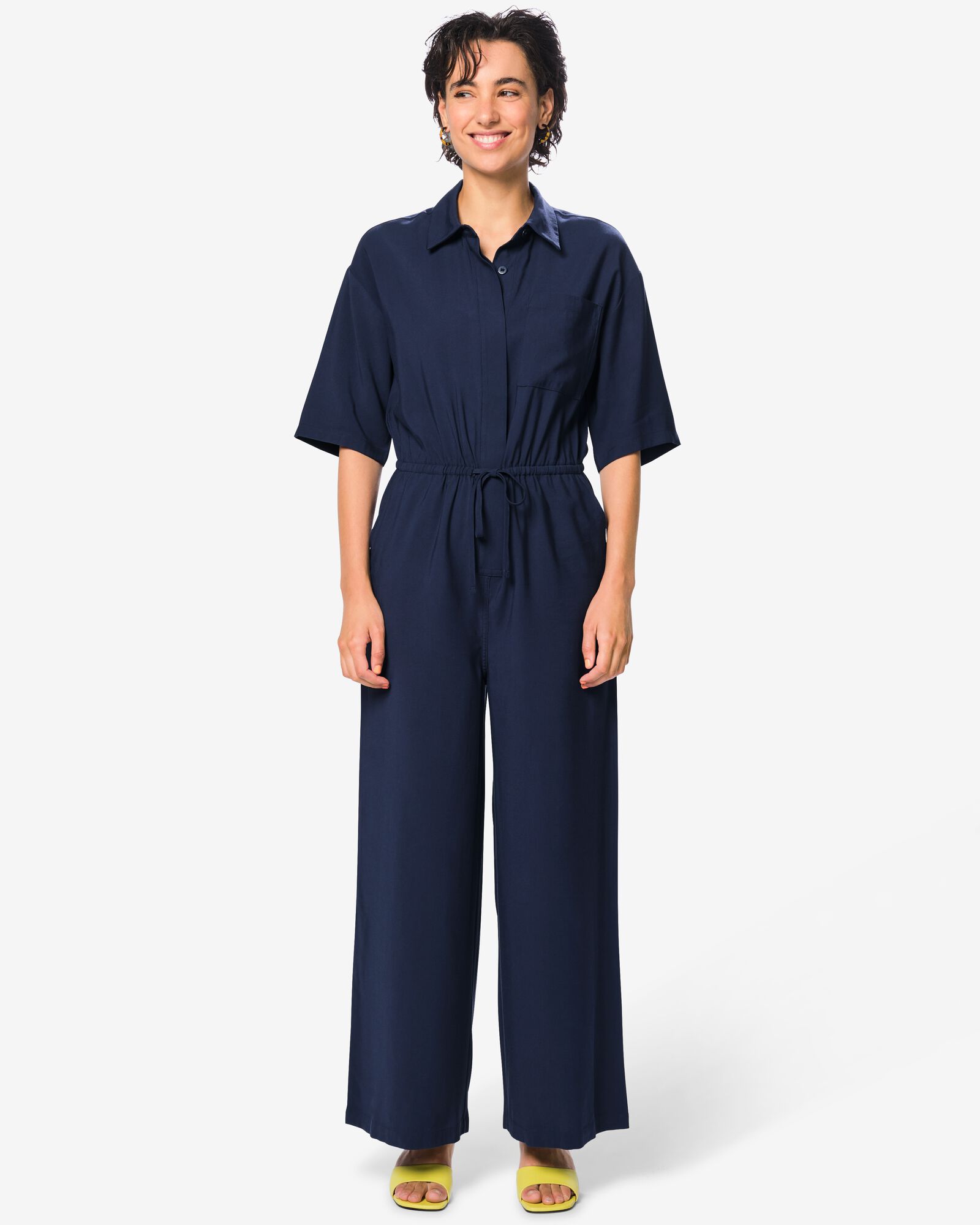 Damen-Jumpsuit Sarie dunkelblau dunkelblau - 36212480DARKBLUE - HEMA