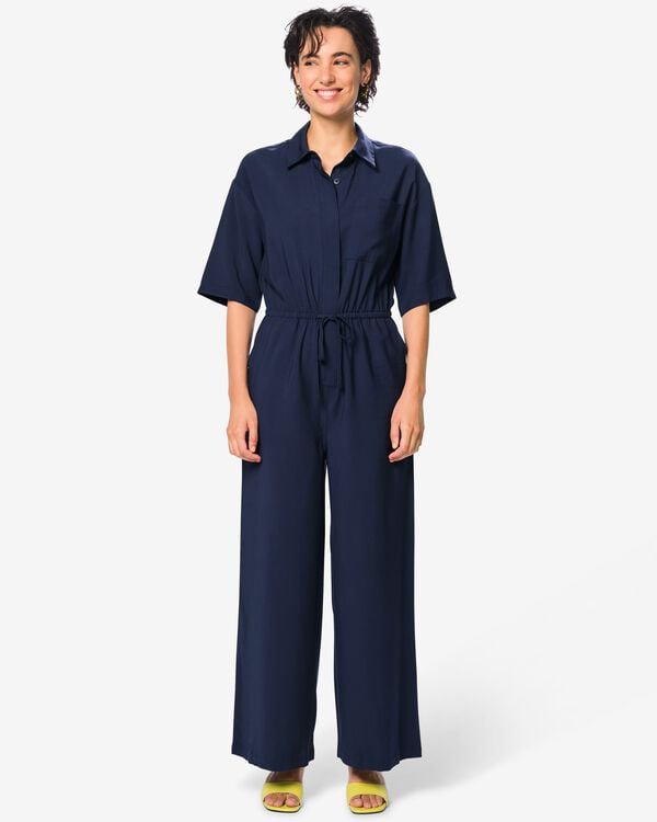 combinaison femme Sarie bleu fonc&eacute; bleu fonc&eacute; - 36212480DARKBLUE - HEMA