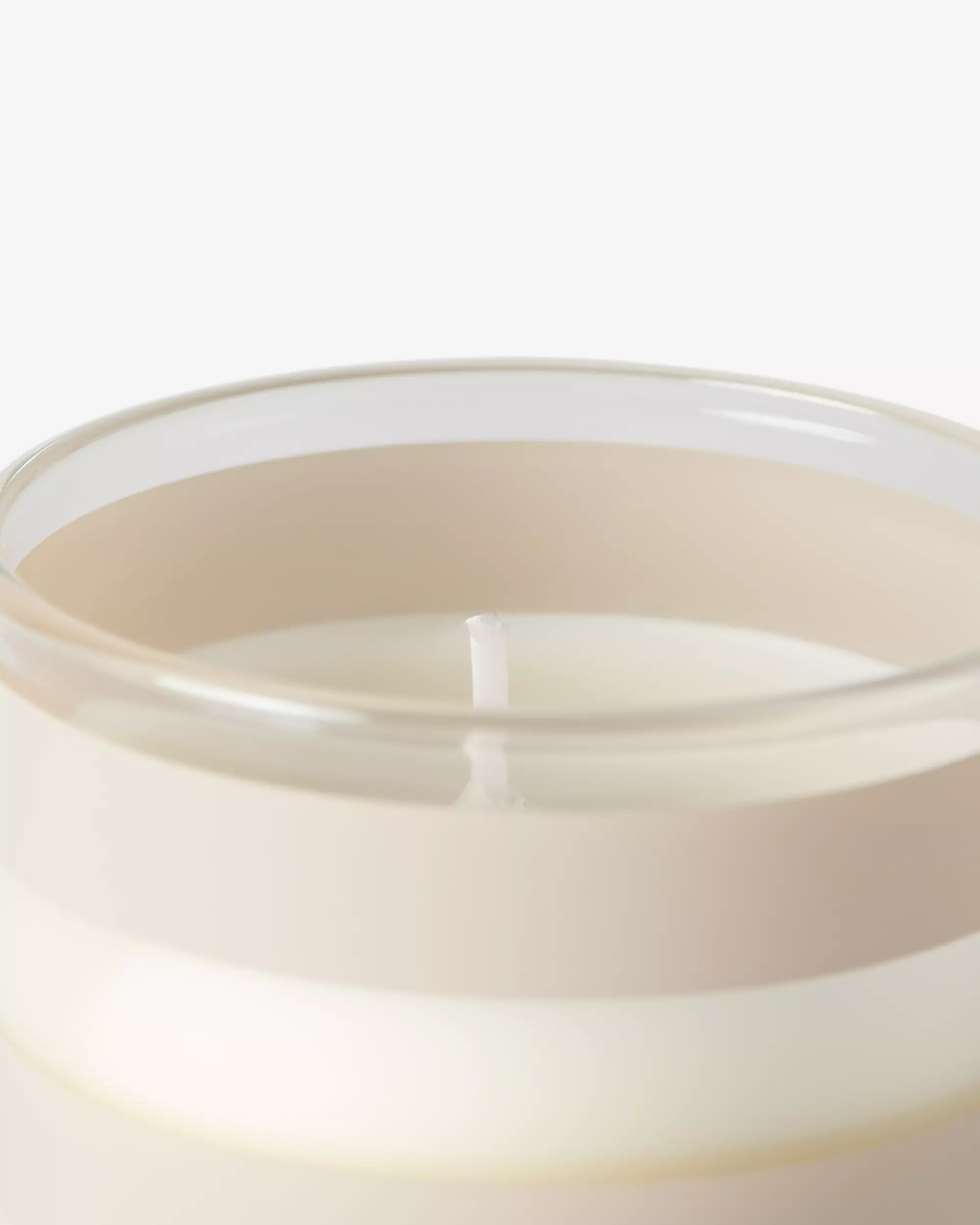 bougie parfumée ⌀7x8cm verre rayures vanille