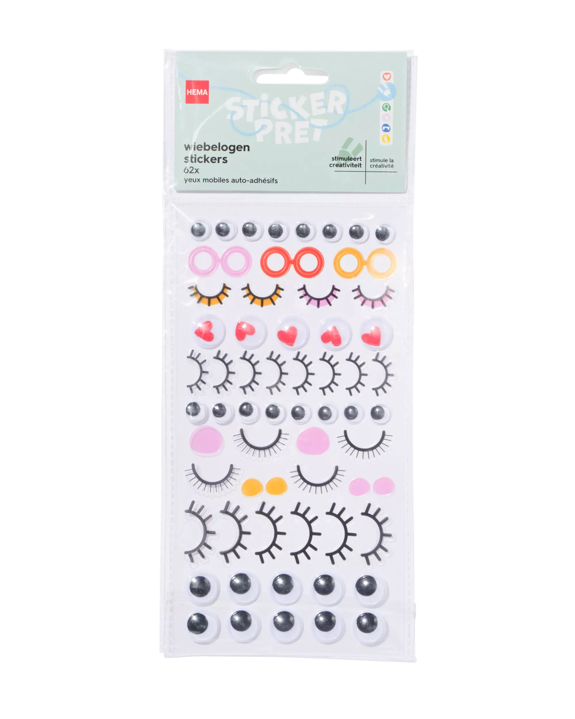 stickers met wiebelogen