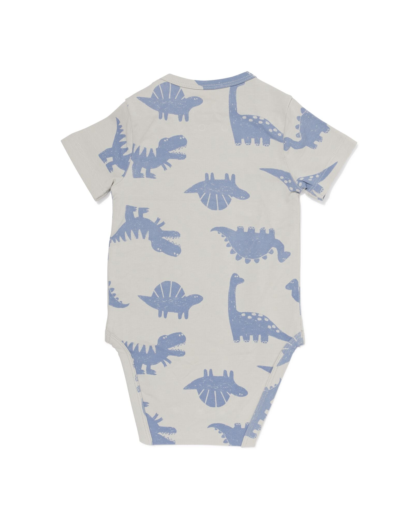 baby meegroeibody dino blauw blauw - 33303060BLUE - HEMA