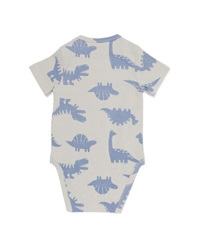 baby meegroeibody dino blauw blauw - 33303060BLUE - HEMA