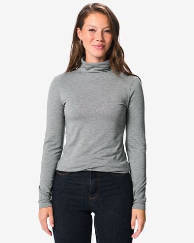 t-shirt femme thermique acrylique gris fonc&eacute; gris fonc&eacute; - 36307690DARKGREY - HEMA