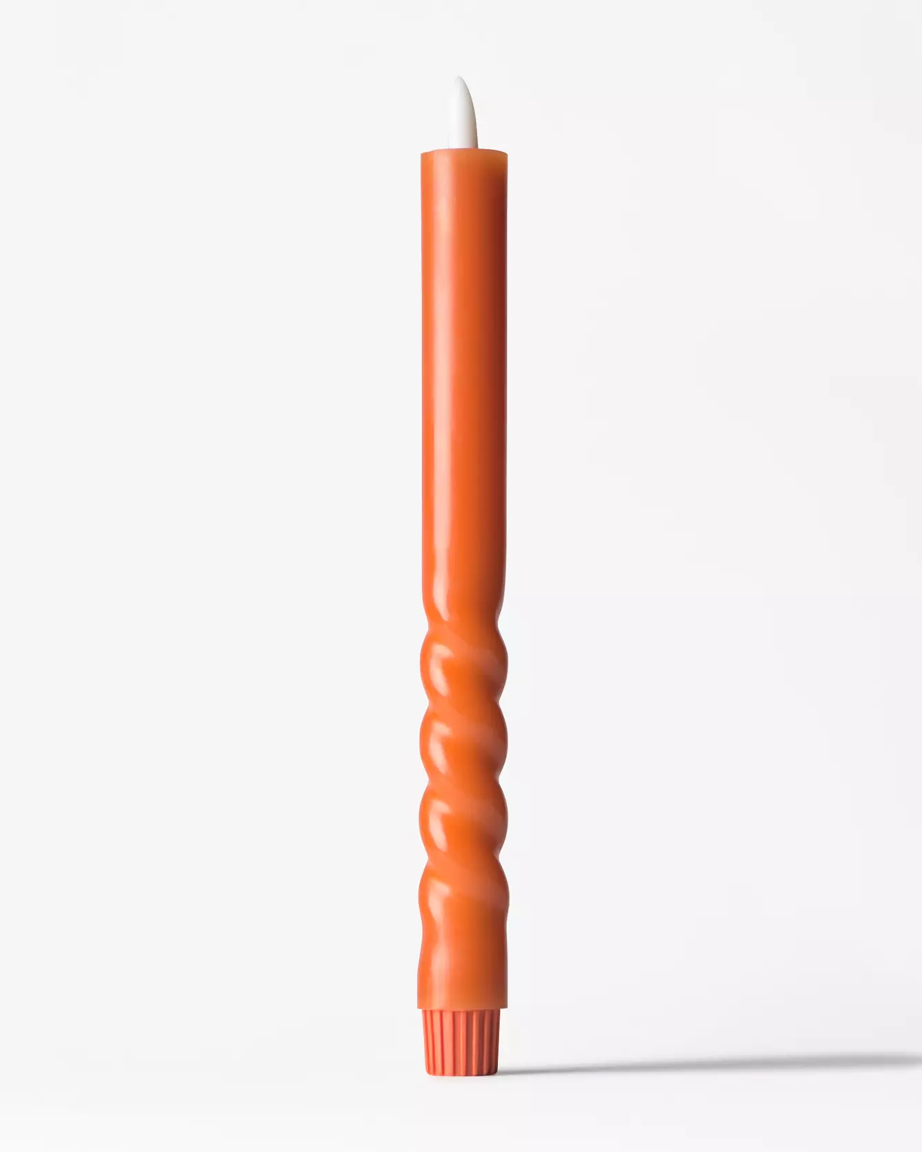 bougie longue led 2,5x27,3cm nervurée orange