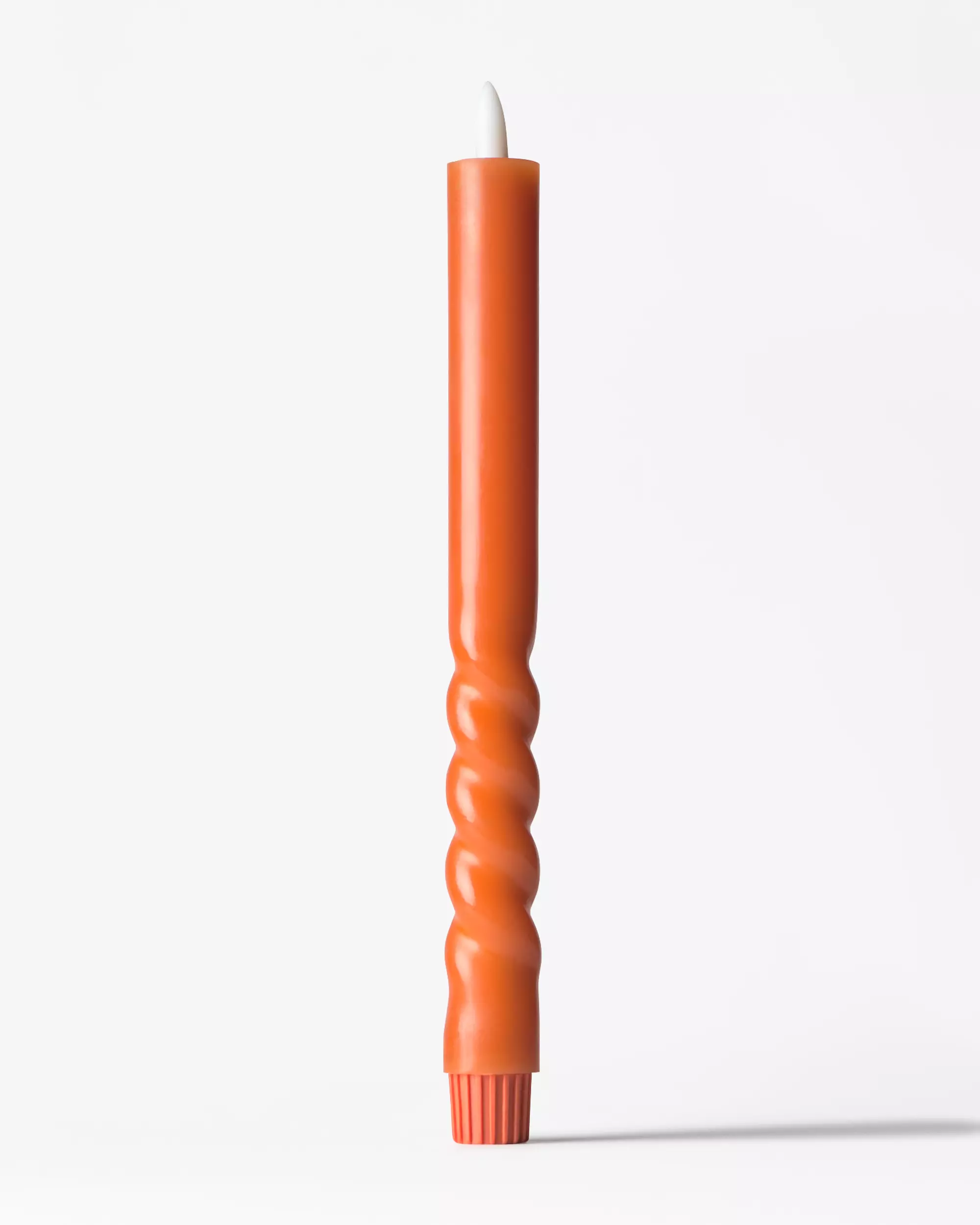 bougie longue led 2,5x27,3cm nervurée orange