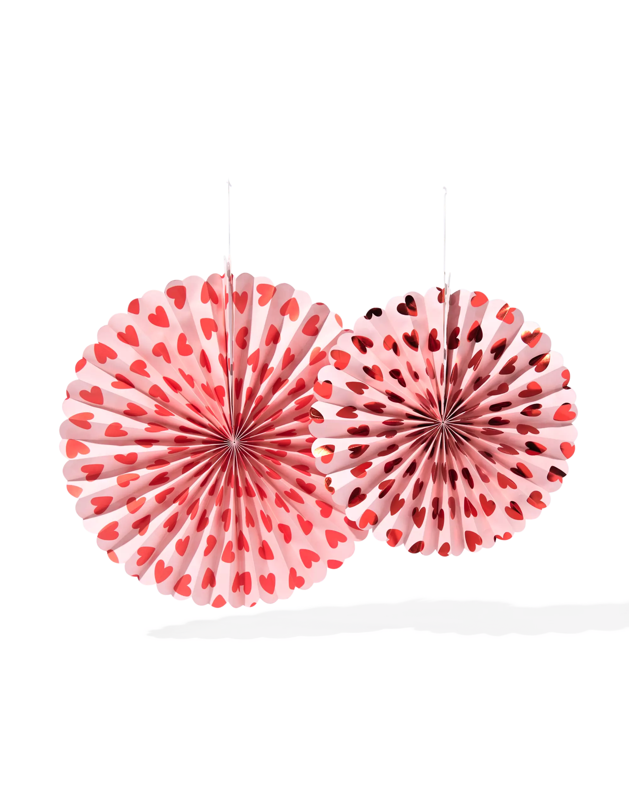 Fächer Herz rosa – 2 Stück
