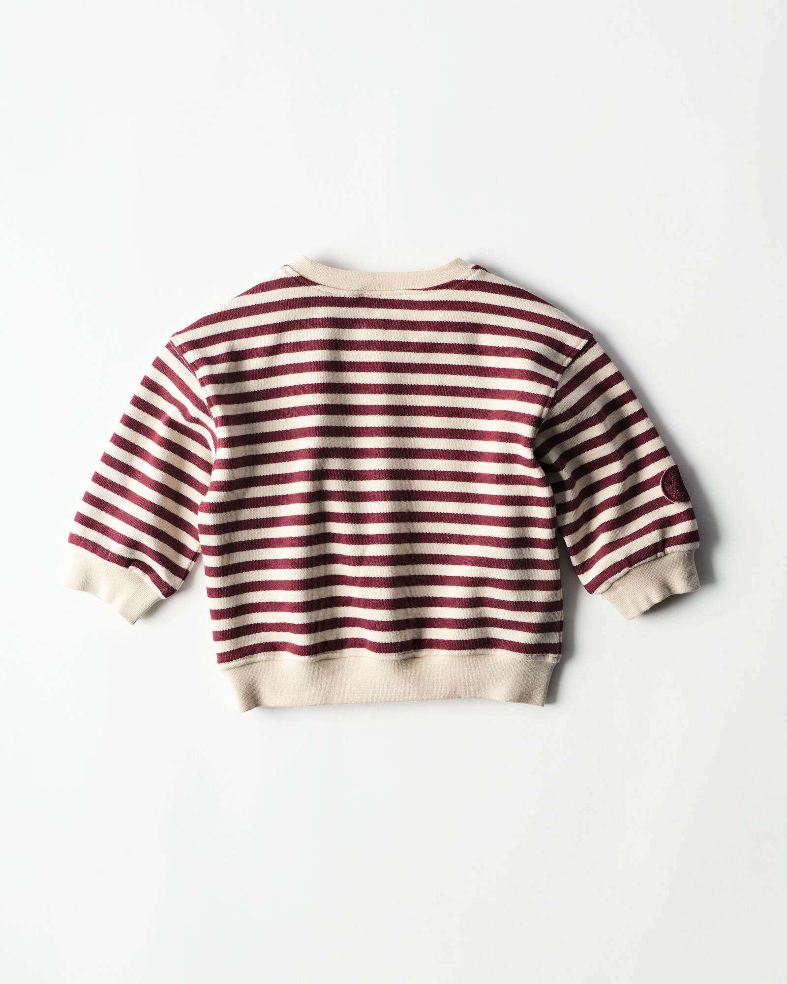 babysweater strepen sweatstof rood rood - 33109680RED - HEMA