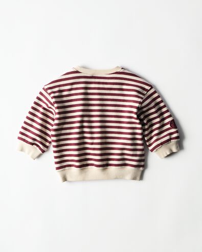 babysweater strepen sweatstof rood rood - 33109680RED - HEMA