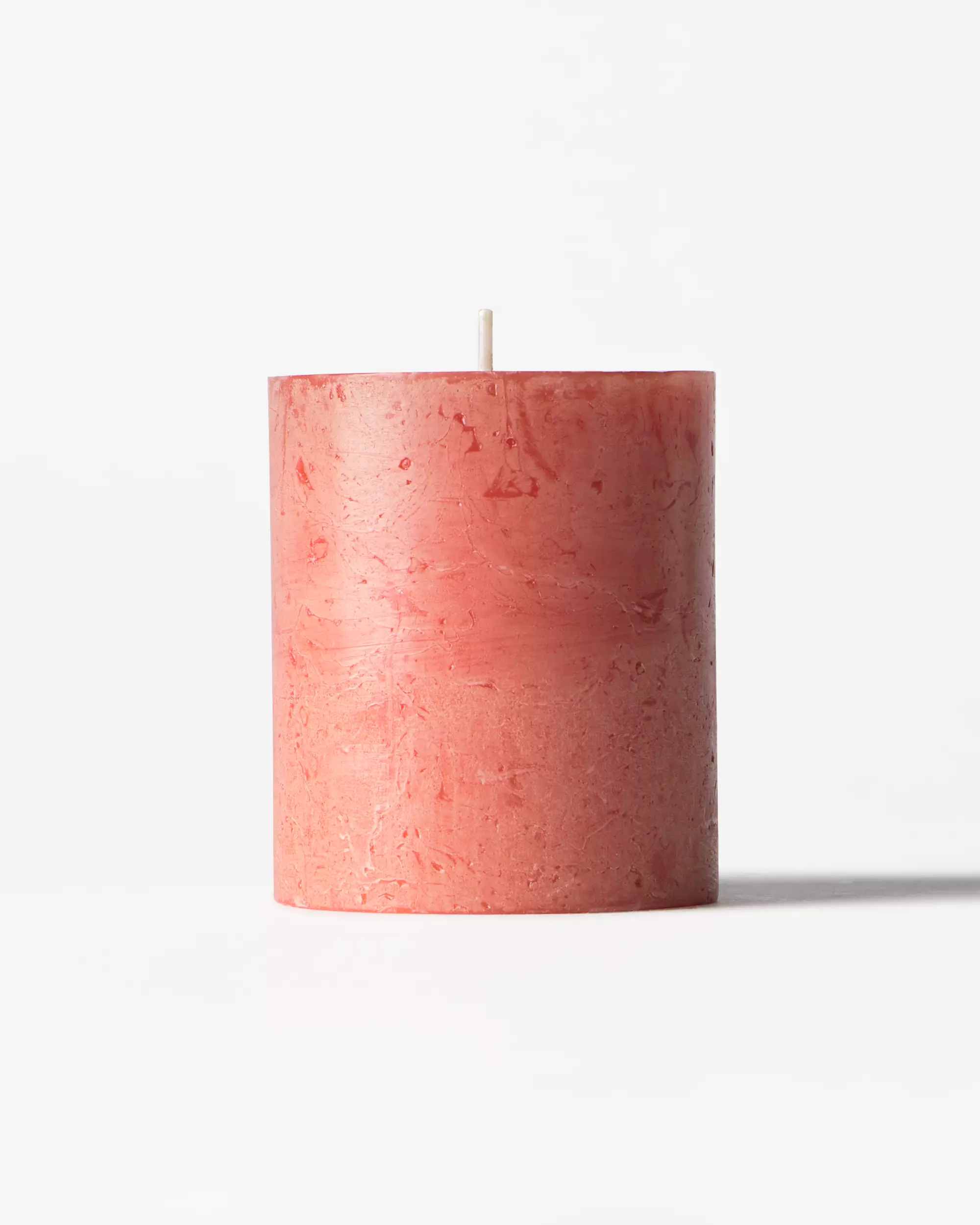 bougie cylindrique ⌀7x8cm rustique orange foncé