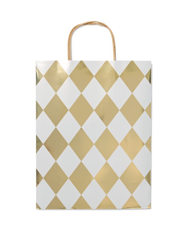 Geschenkt&uuml;te L, 39 &times; 24 cm, kariert, Gold und Silber - 14700794 - HEMA