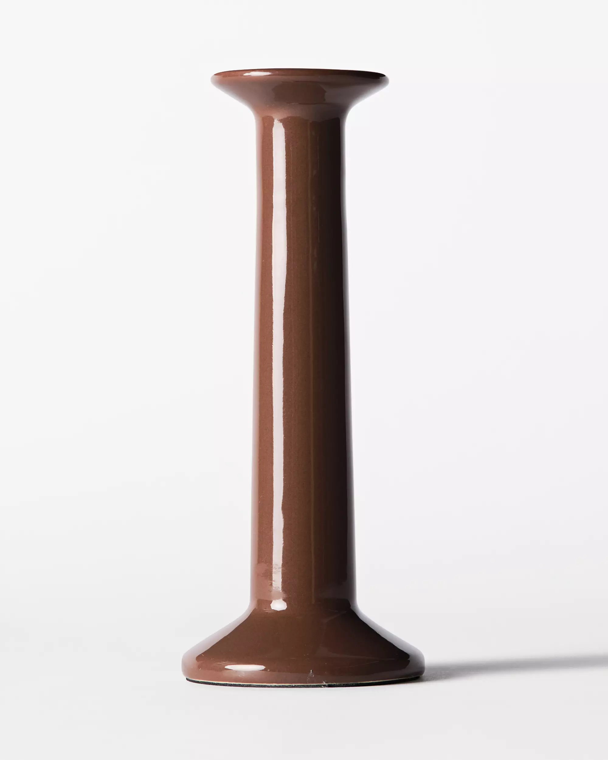 kandelaar ⌀7.5x20cm Zwier keramiek bruin