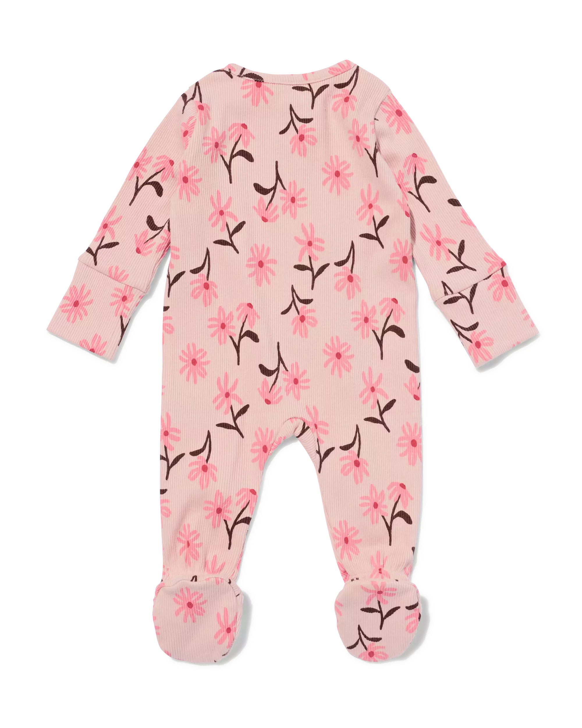 barboteuse bébé côtelée fleurs
