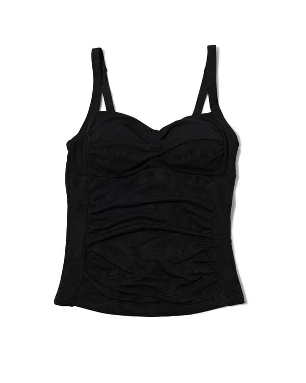 damestankinitop control zwart zwart - 22310070BLACK - HEMA