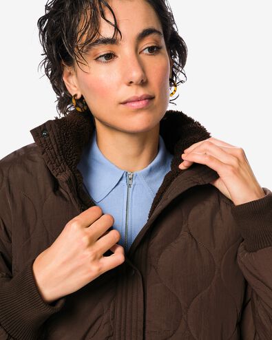 Wendbare Damenjacke aus Teddystoff  braun braun - 36212360BROWN - HEMA
