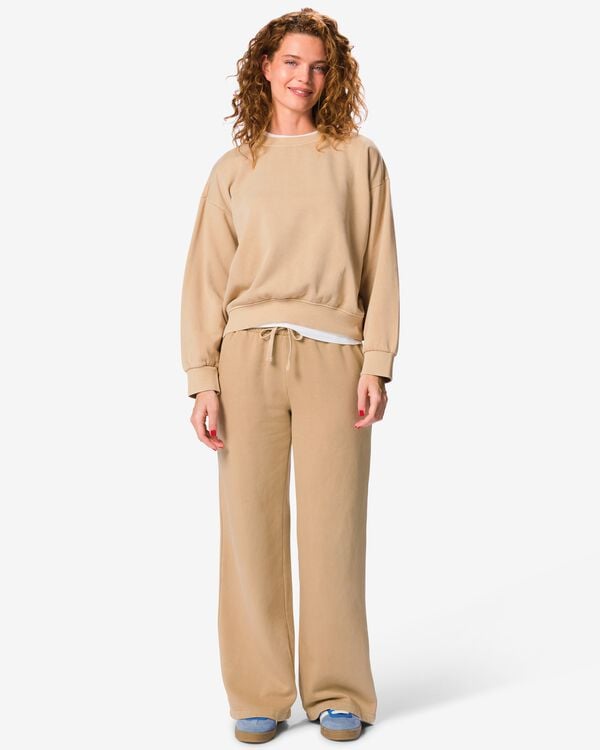 pantalon de jogging femme Esmee coupe d&eacute;contract&eacute;e beige beige - 36214780BEIGE - HEMA
