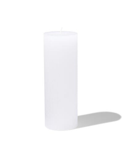 bougie rustique &Oslash;7x19 cm blanc blanc 7 x 19 - 13500816 - HEMA