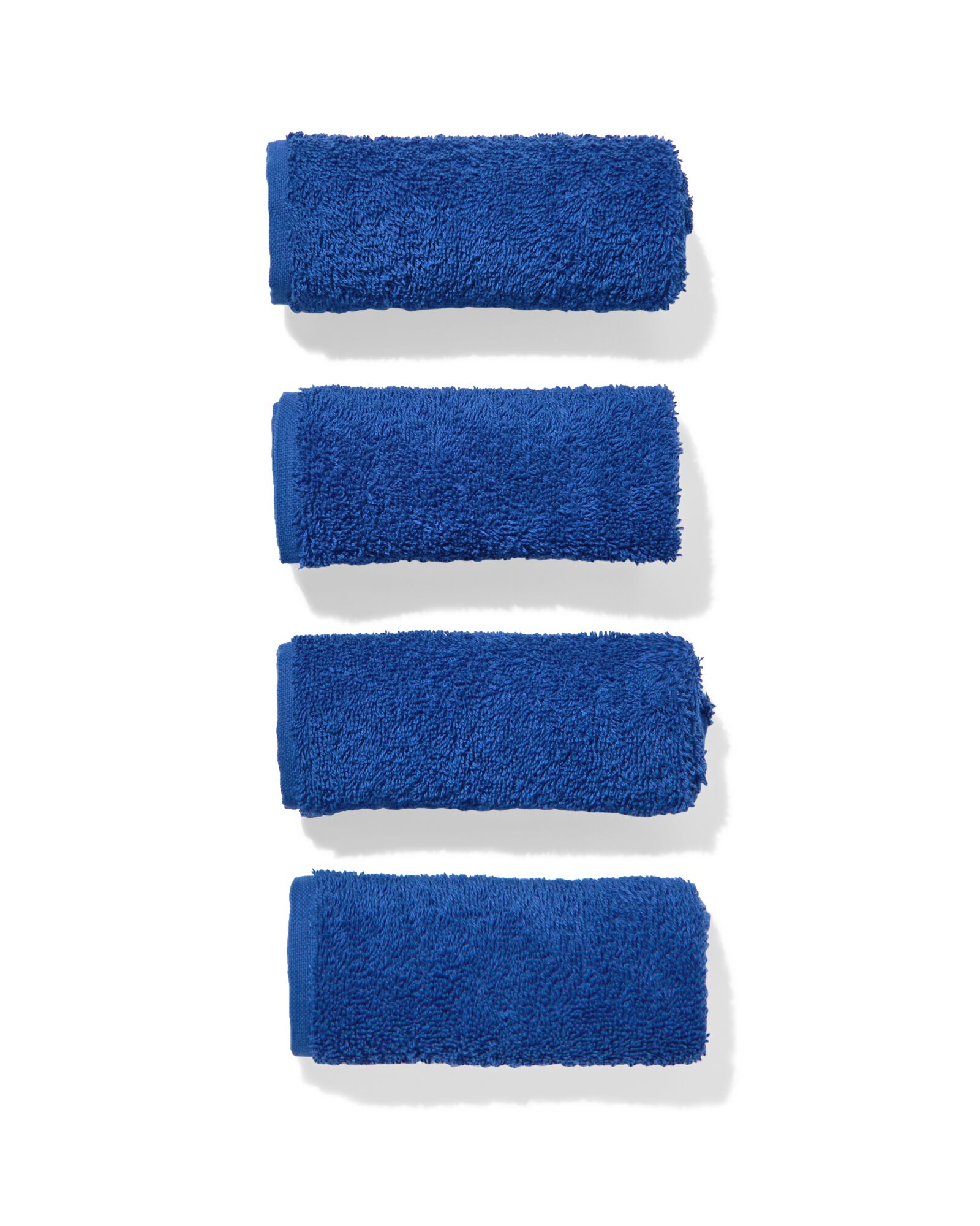serviettes pour le visage qualit&eacute; &eacute;paisse bleu cobalt - lot de 4 bleu cobalt d&eacute;barbouillettes 30 x 30 - 5282880 - HEMA