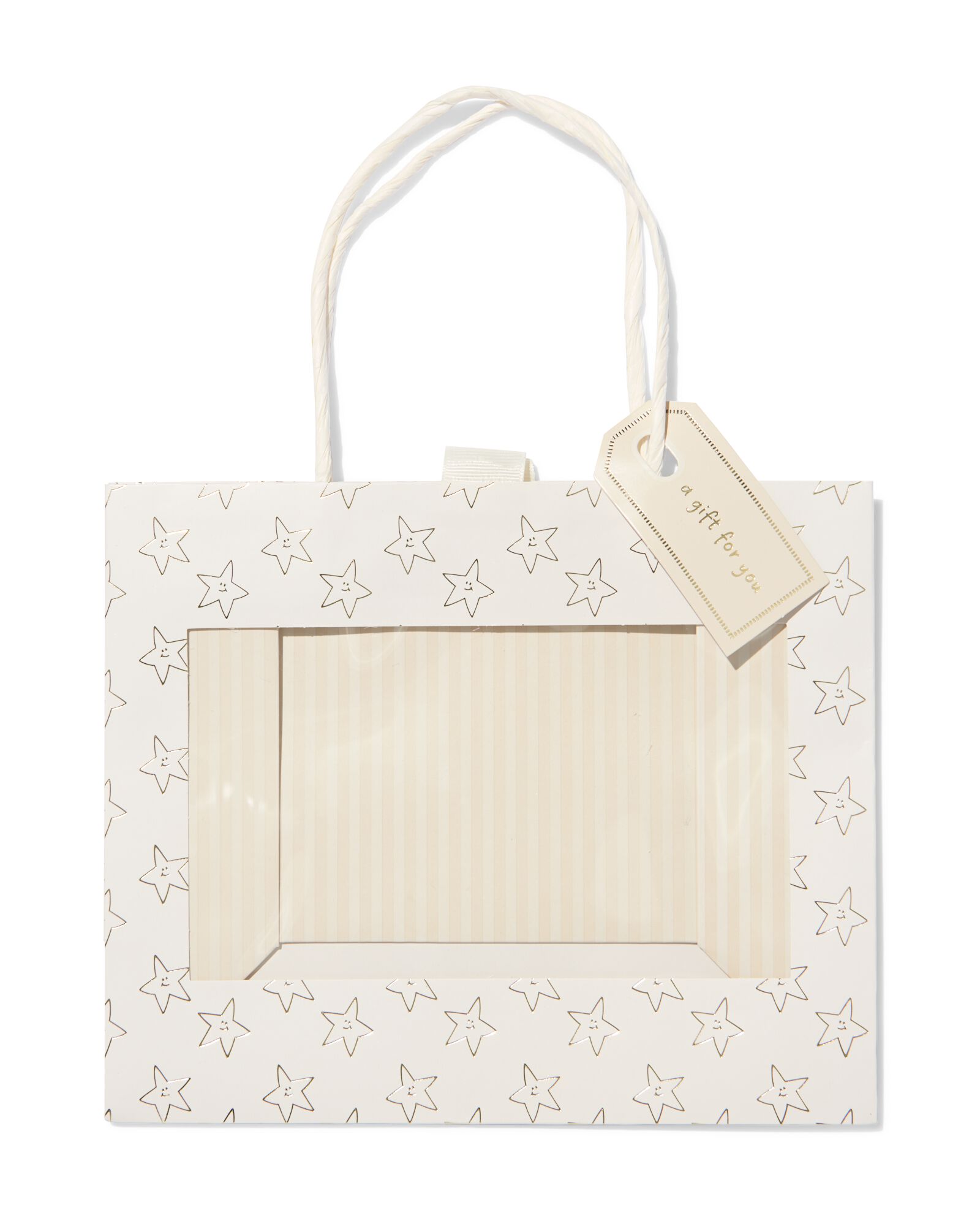 sac cadeau 22 x 26,5 cm avec fen&ecirc;tre &eacute;toiles  - 61102580 - HEMA