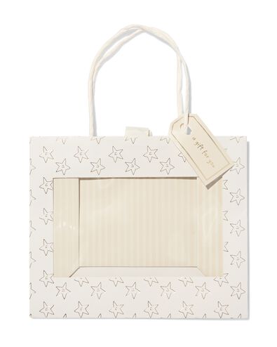 sac cadeau 22 x 26,5 cm avec fen&ecirc;tre &eacute;toiles  - 61102580 - HEMA