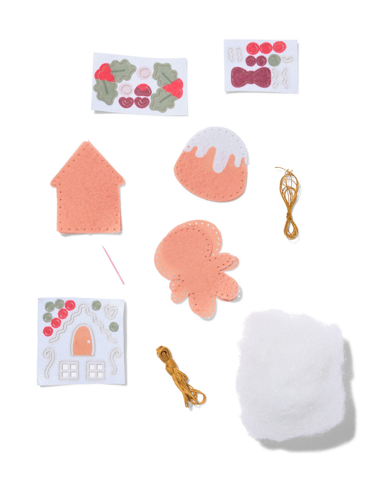 kit de bricolage pendentif bonhomme en pain d'&eacute;pices - 3 pi&egrave;ces - 41501918 - HEMA