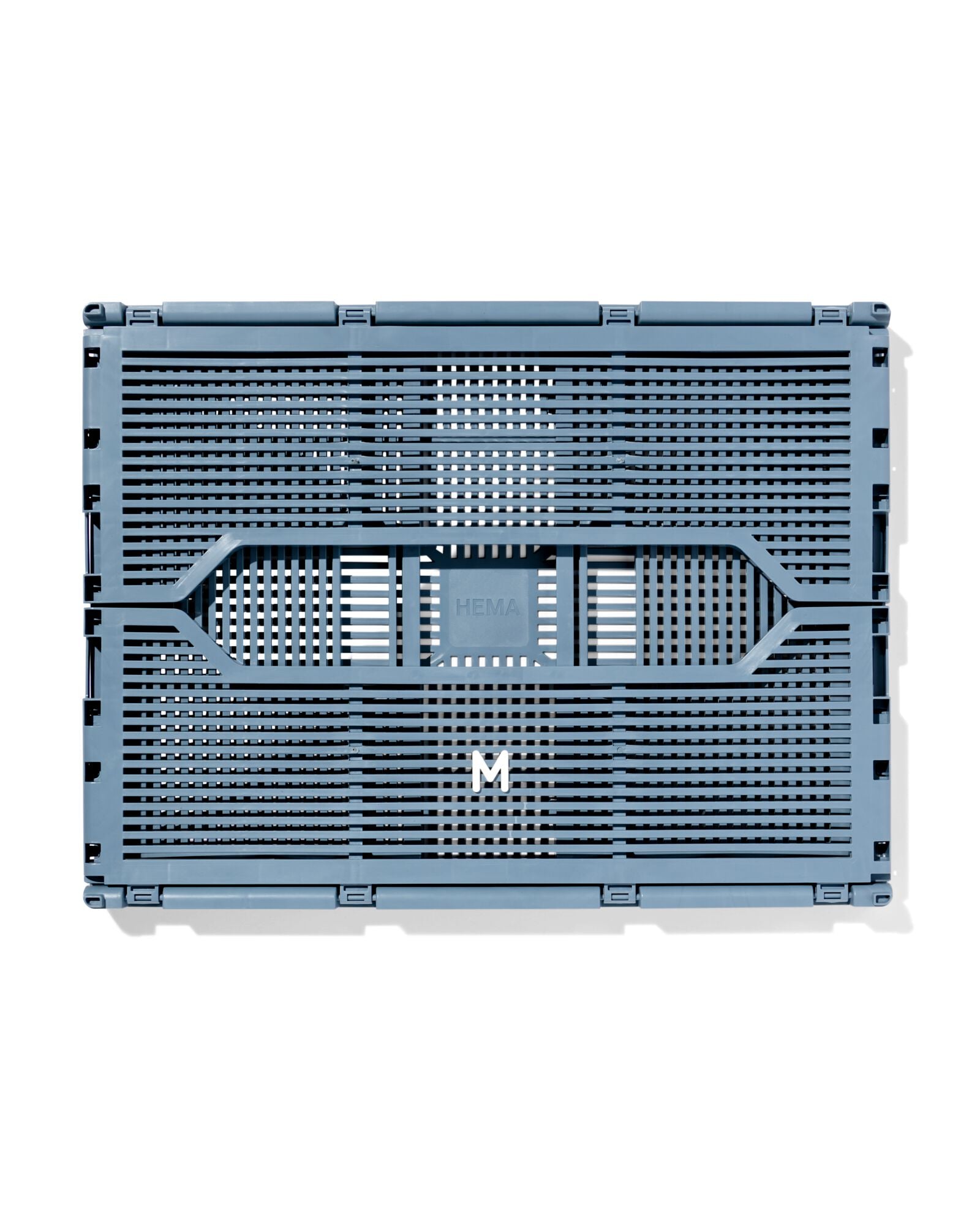 caisse pliante lettres recycl&eacute;e M bleu pierre bleu fonc&eacute; M  30 x 40 x 17 - 39811088 - HEMA