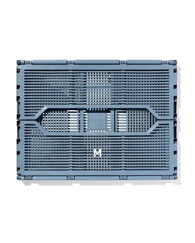 caisse pliante lettres recycl&eacute;e M bleu pierre bleu fonc&eacute; M  30 x 40 x 17 - 39811088 - HEMA