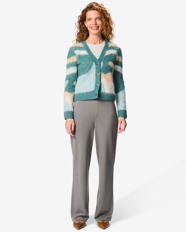pantalon femme coupe r&eacute;guli&egrave;re gris gris - 36215010GREY - HEMA