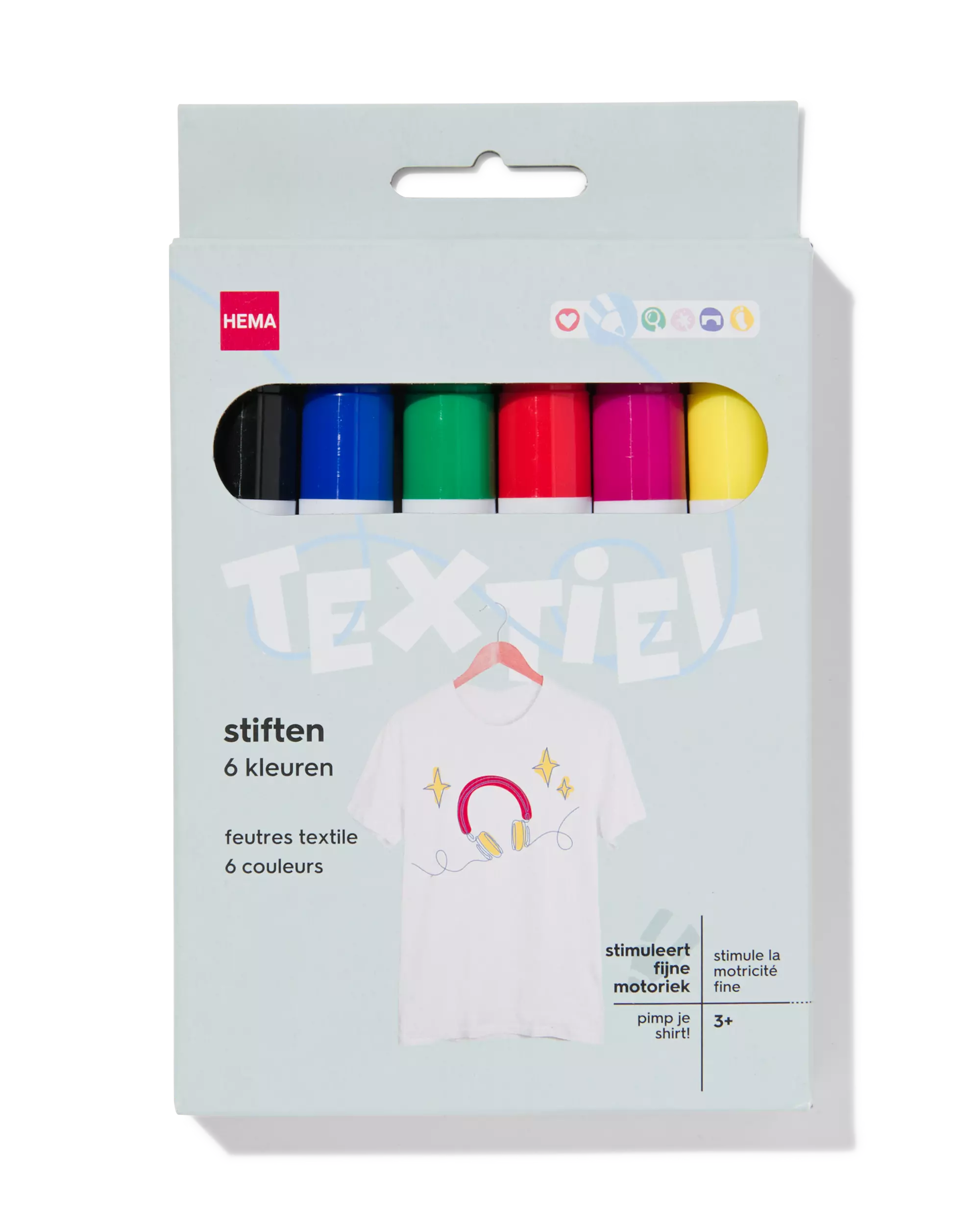 6 marqueurs pour textile