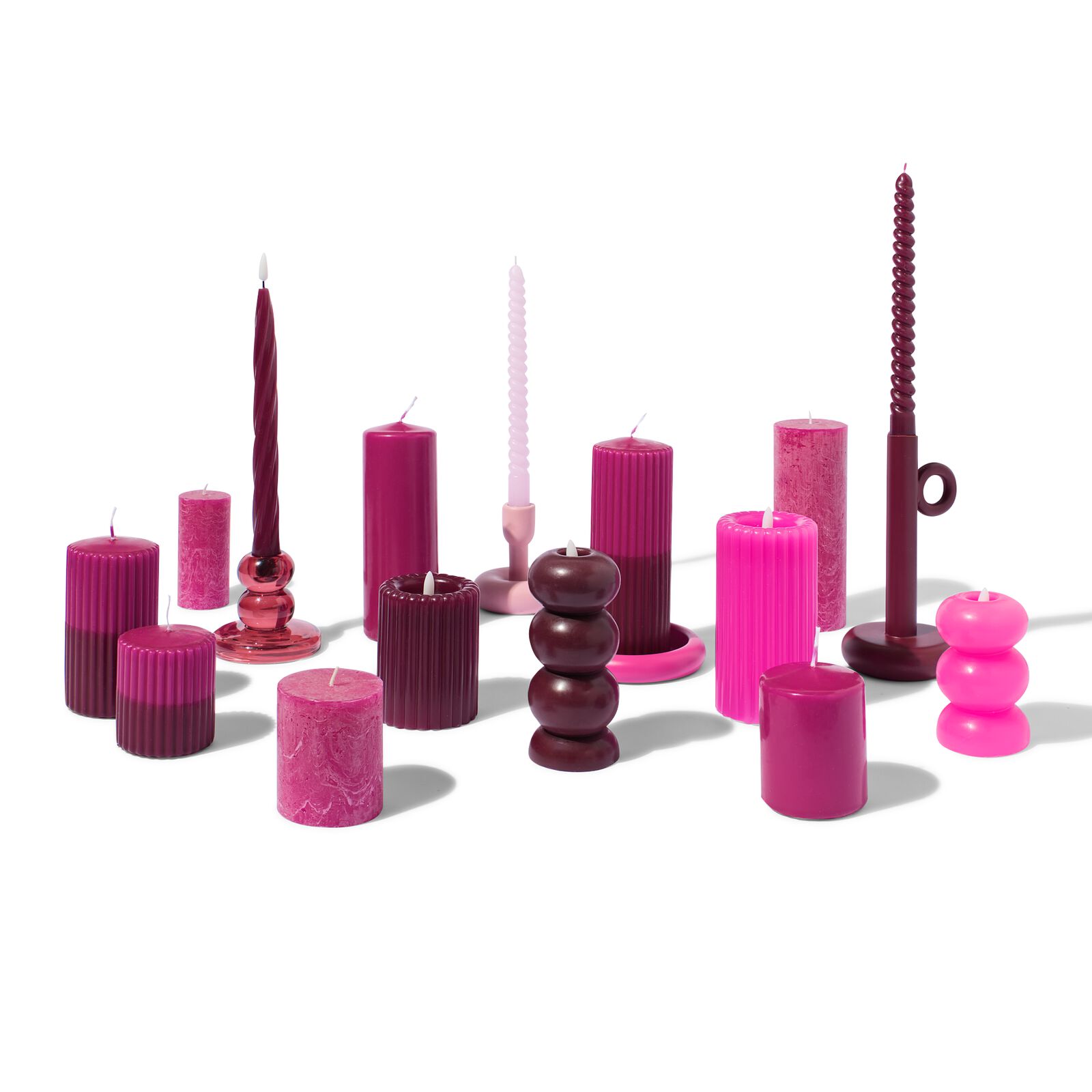 bougie led nervur&eacute;e ivoire  - 13550093 - HEMA
