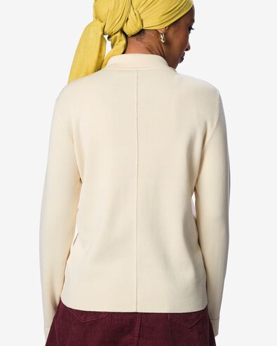 damesvest fijngebreid gebroken wit gebroken wit - 36214470OFFWHITE - HEMA