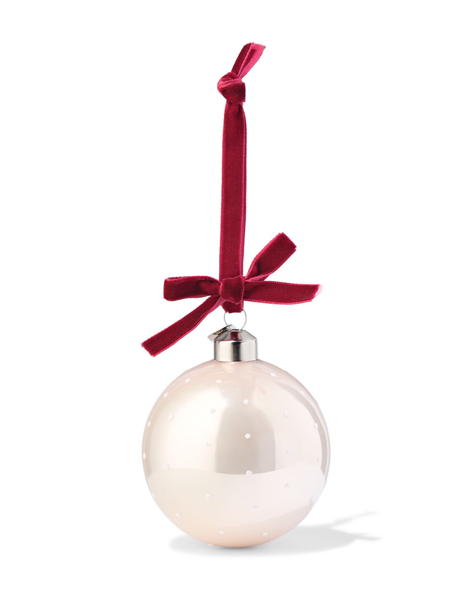 kerstbal ⌀8cm glas strik - 25102098 - HEMA