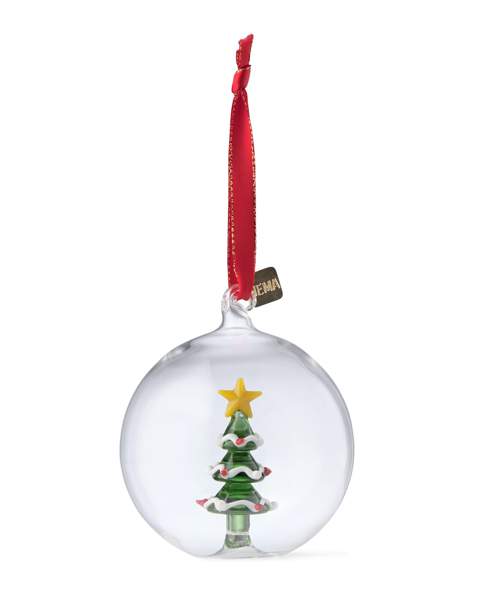 boule de No&euml;l ⌀8 cm verre figurine - 25102036 - HEMA