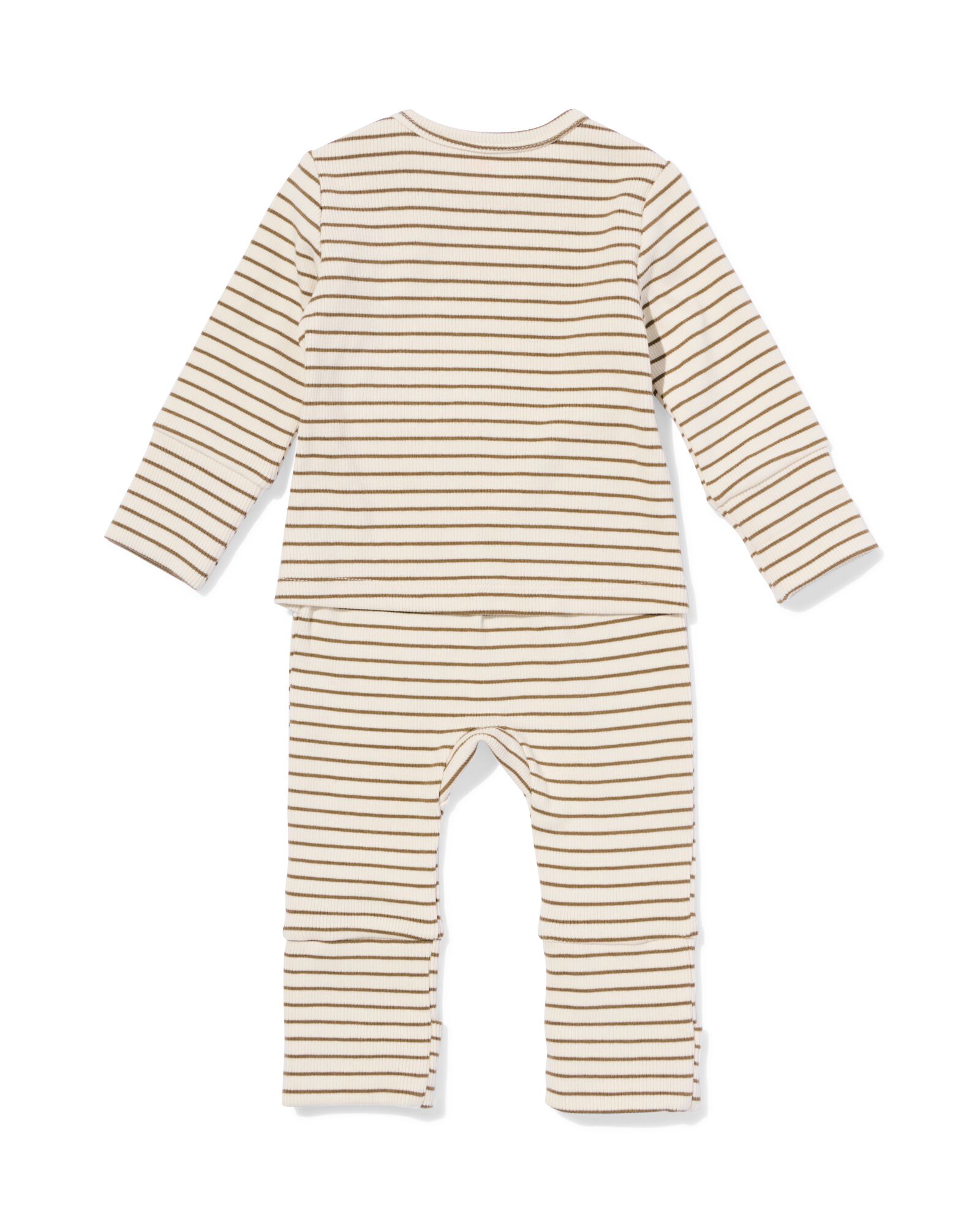 barboteuse b&eacute;b&eacute; c&ocirc;tel&eacute;e rayures &eacute;cru &eacute;cru - 33458220ECRU - HEMA