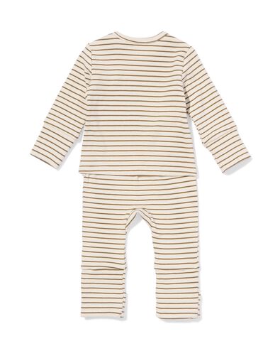barboteuse b&eacute;b&eacute; c&ocirc;tel&eacute;e rayures &eacute;cru &eacute;cru - 33458220ECRU - HEMA