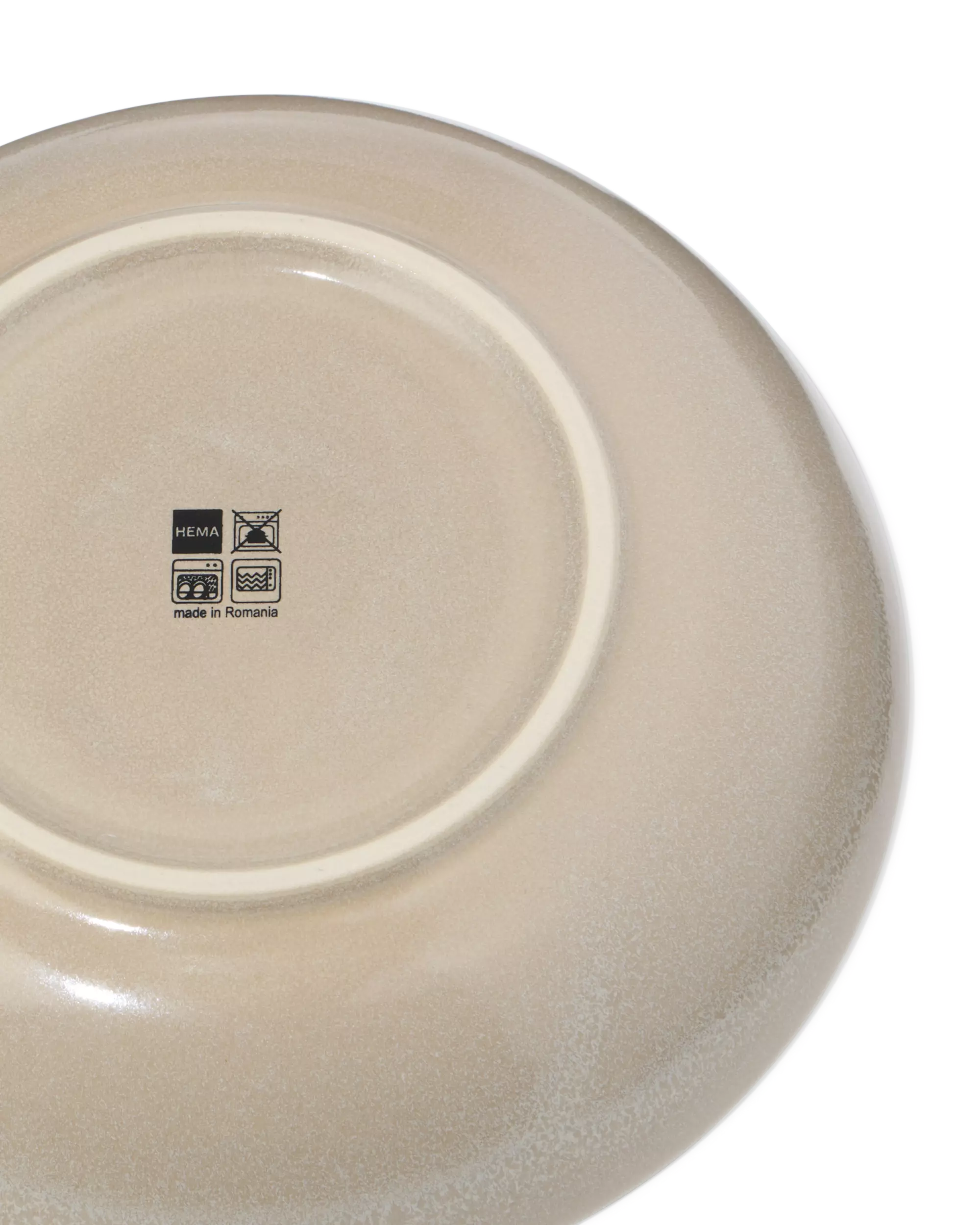 diep bord Ø22cm Puur aardewerk beige