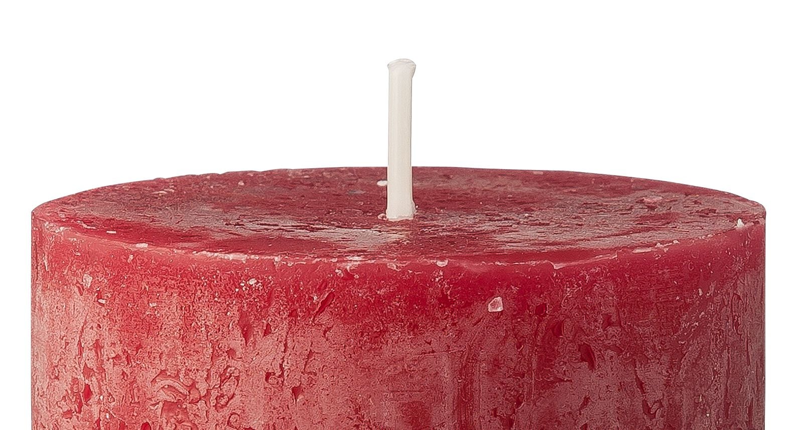 bougie rustique - 8x7 cm - rouge fonc&eacute; rouge fonc&eacute; 7 x 8 - 13503259 - HEMA