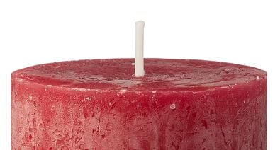 bougie rustique - 8x7 cm - rouge fonc&eacute; rouge fonc&eacute; 7 x 8 - 13503259 - HEMA