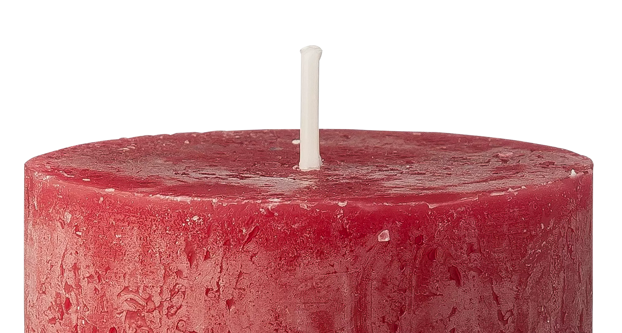 bougie rustique - 8x7 cm - rouge foncé