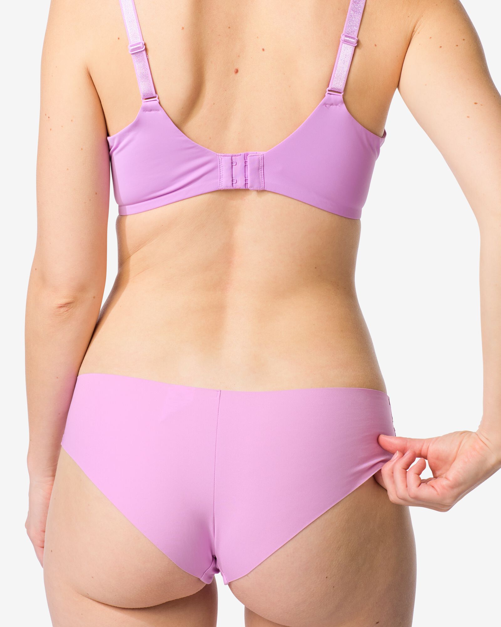 damesbrazilian micro met kanten inzet paars paars - 19601044PURPLE - HEMA