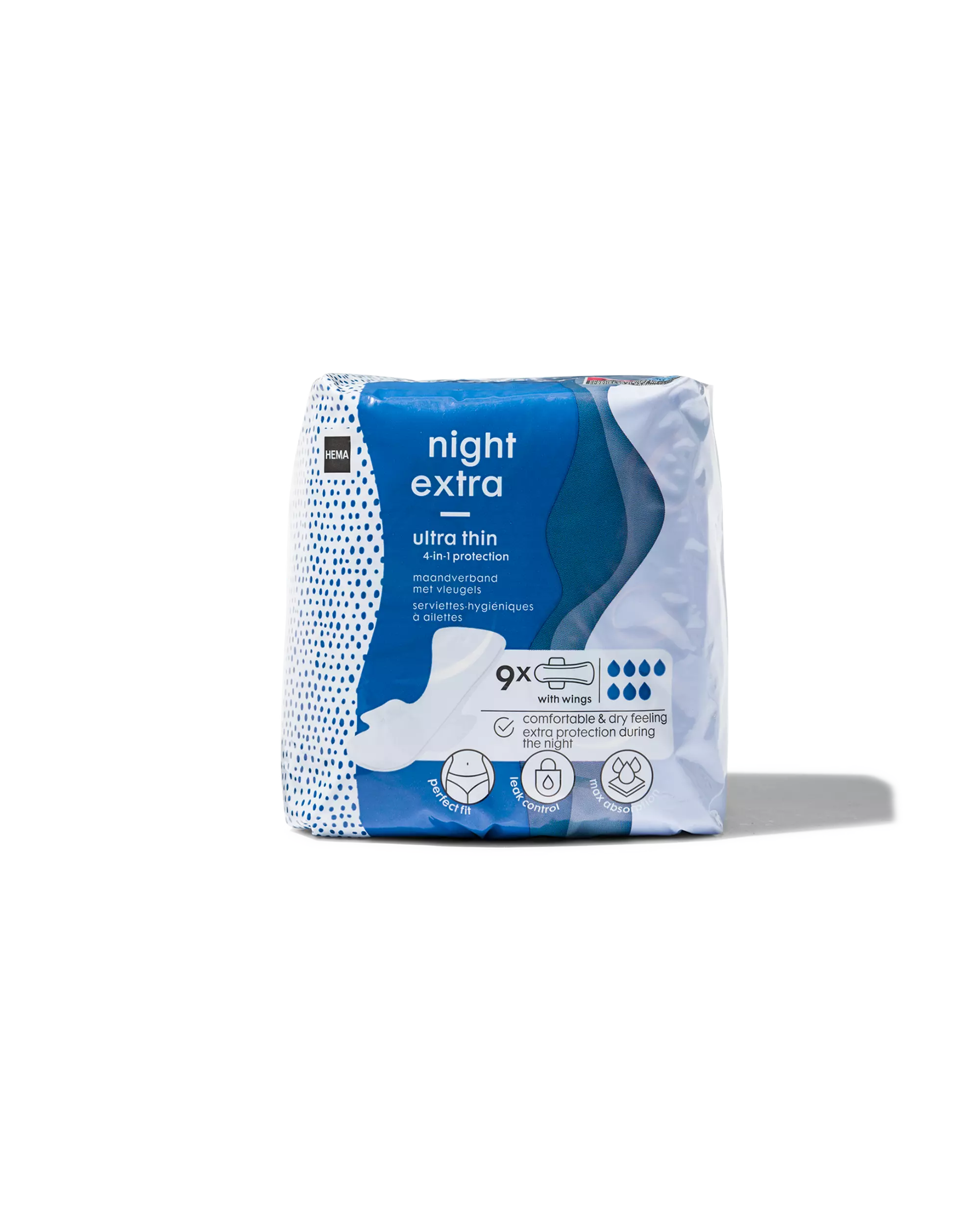 9 serviettes hygiéniques ultra-fines nuit