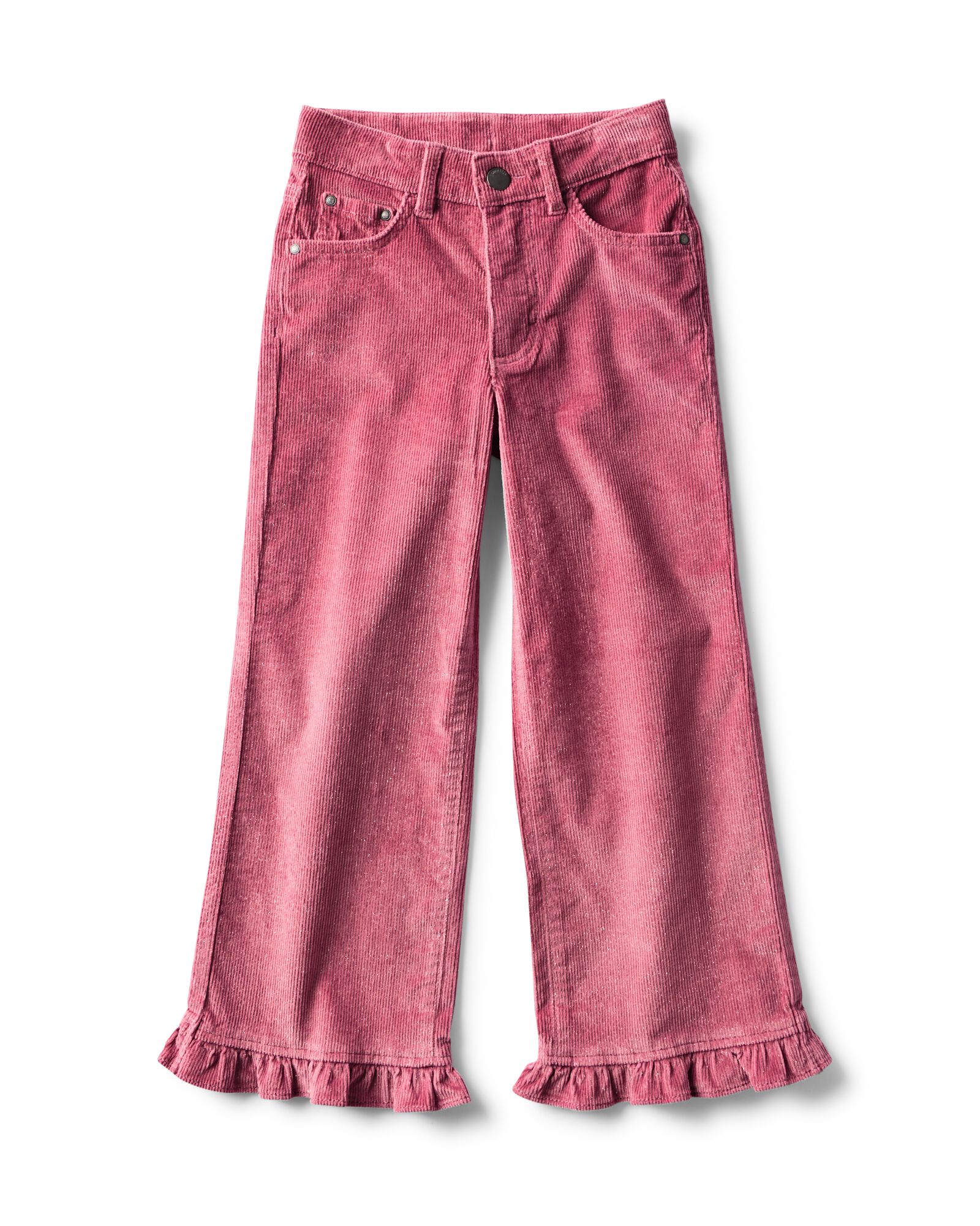 kinderbroek wide fit corduroy oudroze oudroze - 30895117OLDPINK - HEMA