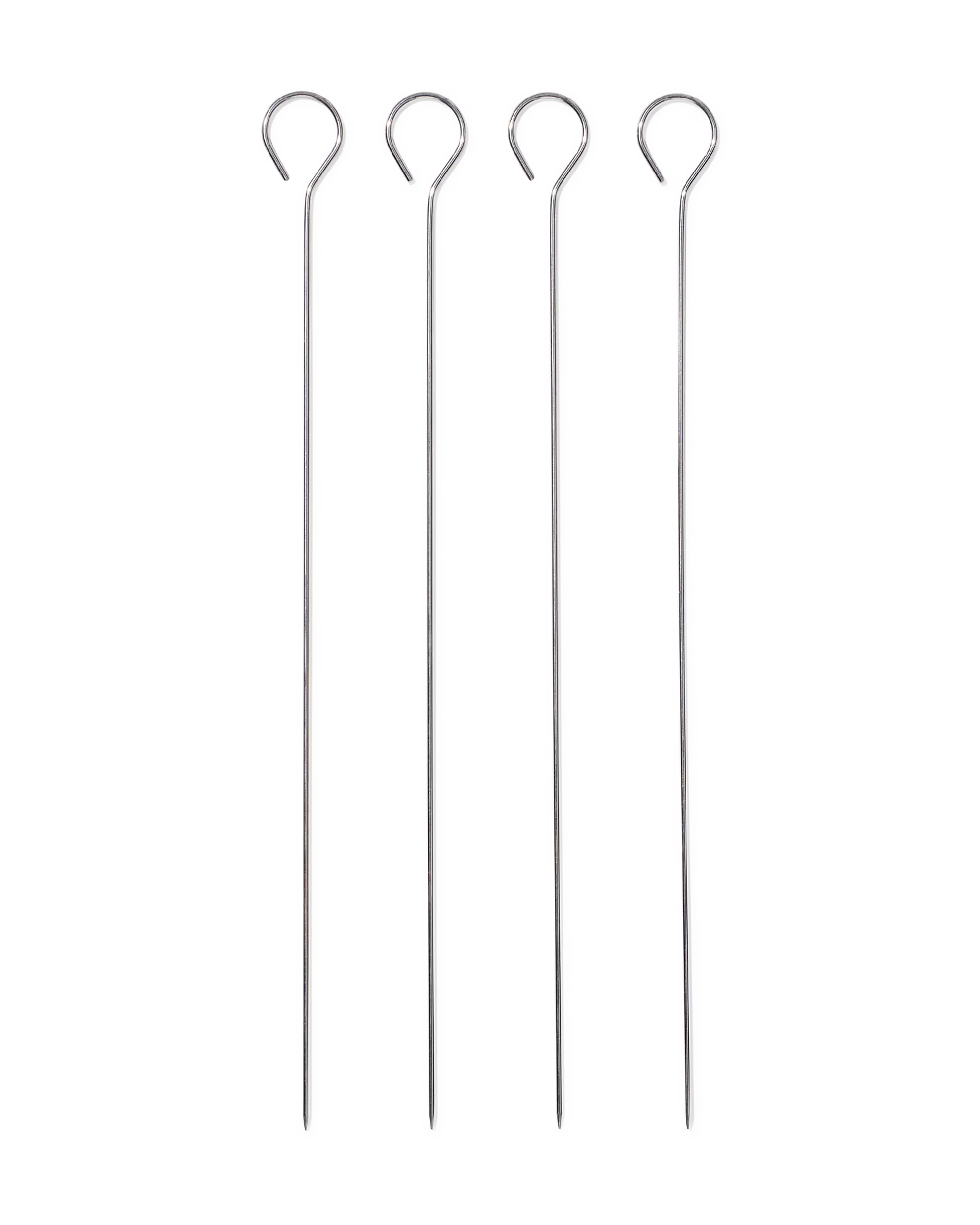 4 brochettes à barbecue inox 30cm