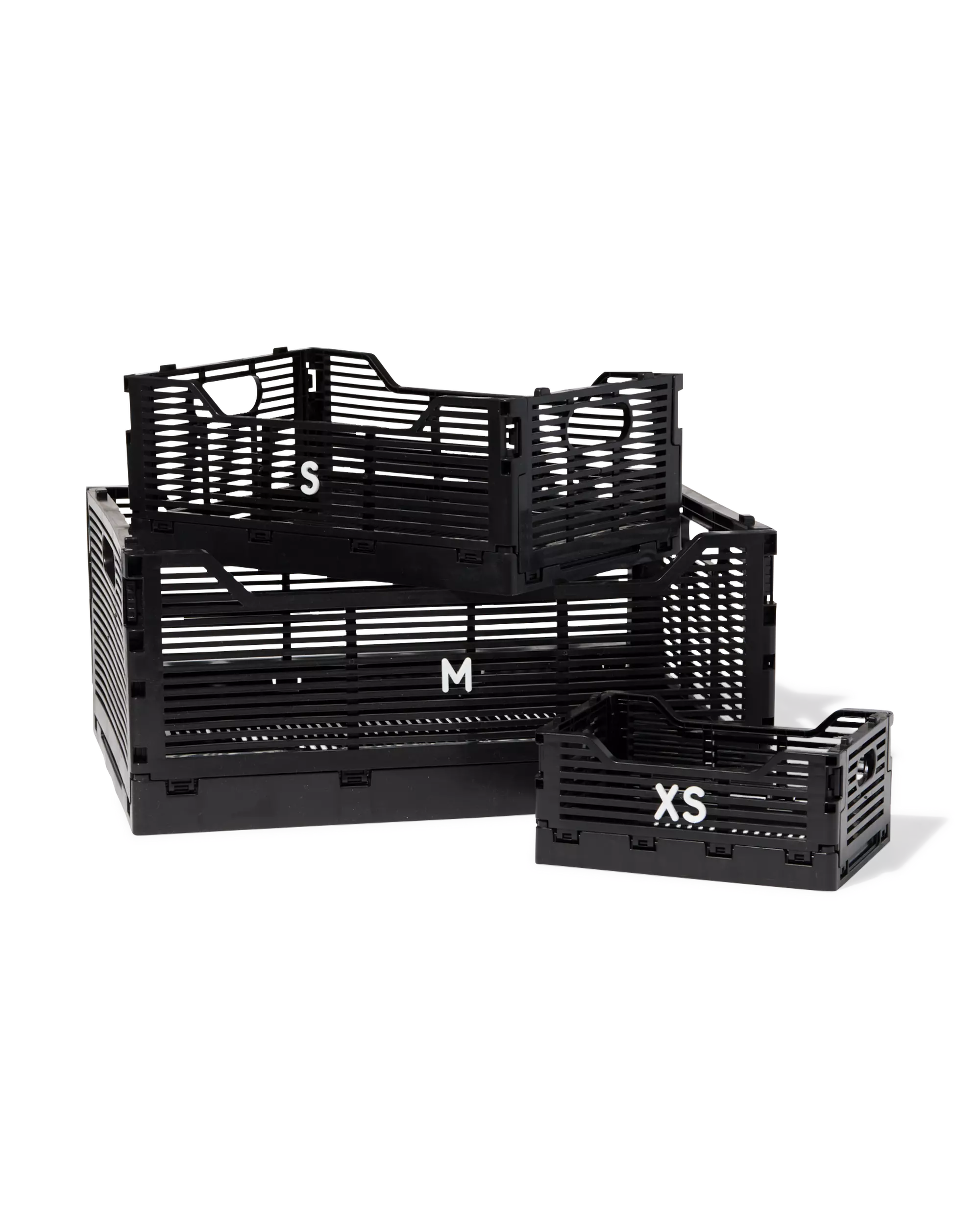 caisse pliable à lettres recyclée XS noire