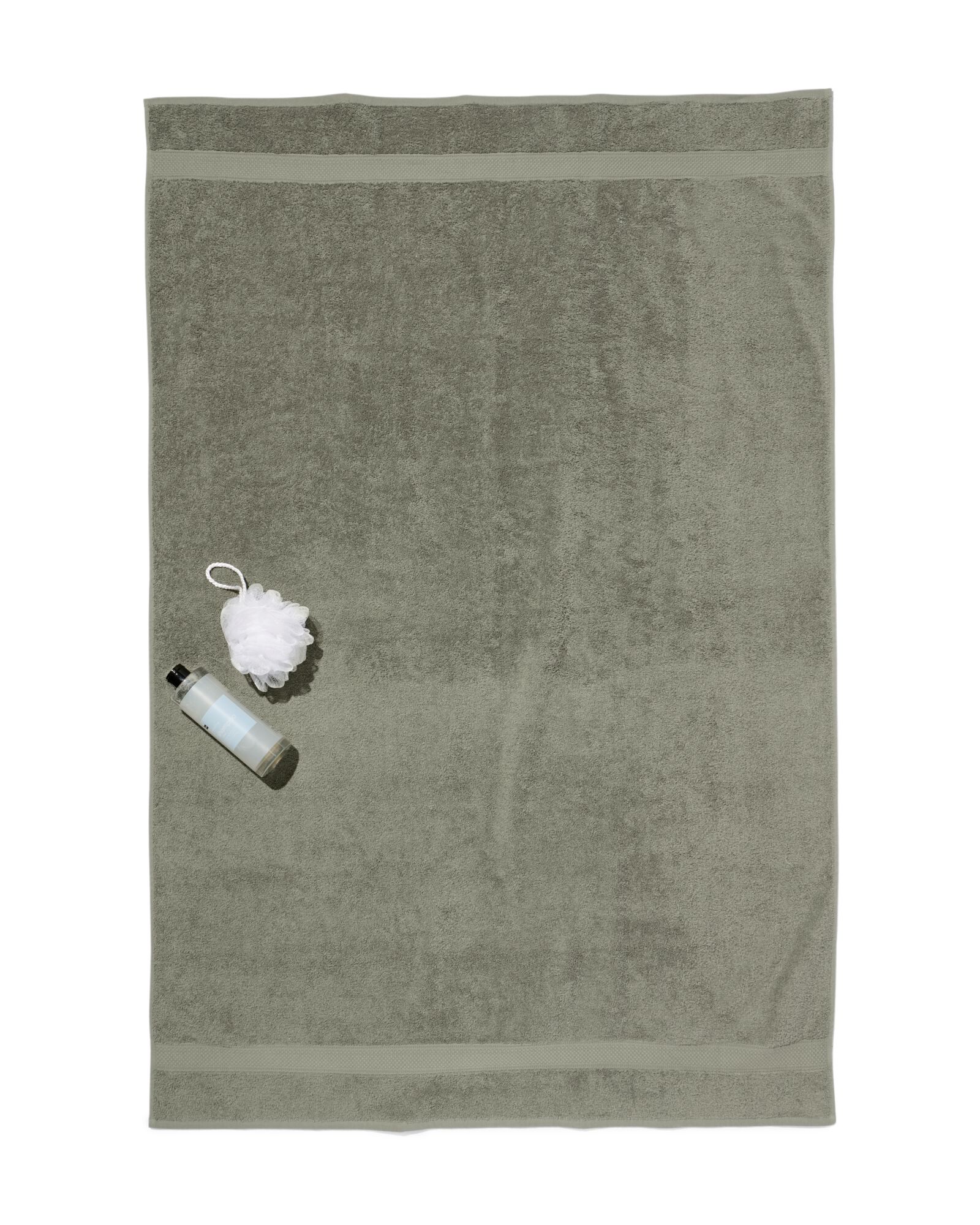 handdoek 100x150 zware kwaliteit legergroen legergroen handdoek 100 x 150 - 5230081 - HEMA